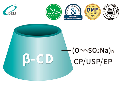 CAS 182410-00-0 sulfobutil beta ciklodekstrino eterio natrio druskos